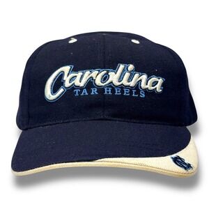 Lids North Carolina Tar Heels Hat Cap Strap Back Adjustable Navy Blue One Size